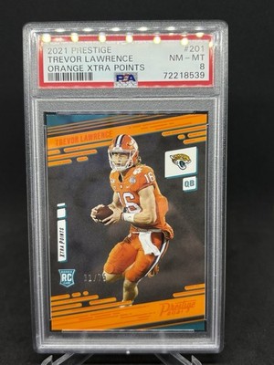 2021 Panini Prestige Orange /75 #201 Trevor Lawrence Rookie PSA 8 NM-MT