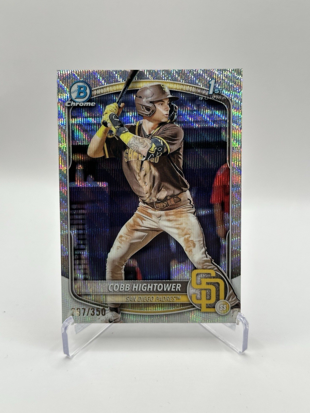 2025 Bowman Cobb Hightower /350 Wave Refractor 1st Bowman Chrome # BCP-104