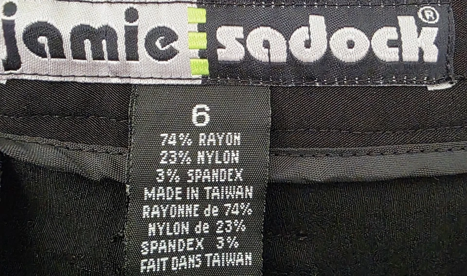 Pantalones para mujer Jamie Sadock talla 6 bolsillos con botones con cremallera Foto 2 de 4