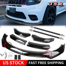 For Jeep Grand Cherokee Front Bumper Lip Spoiler Lower Splitter Glossy Black