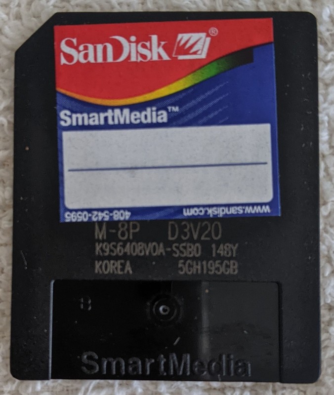 SanDisk SmartMedia 8M Memory Card M-8P D3V20