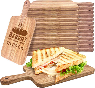 15 Pack Oak Wood Cutting Board Bulk Wooden Serving Tray Kitchen Chopping Boards