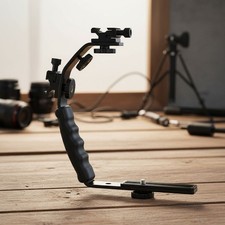 Professional Camera L Bracket with Ergonomic Grip  Universal 1/4'' Tripod Mount