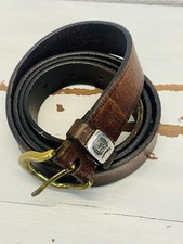 Vintage Tommy Hilfiger Men’s Work Belt 40 USA Made Brown Leather Buckle