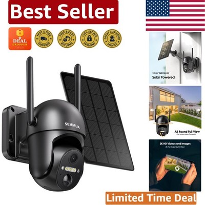 Advanced 2K Outdoor Camera with Two-Way Audio & PIR Detection - Easy Setup
