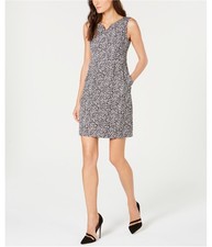 Nanette Lepore Womens Cheetah Sheath Dress, blackwhite, 10