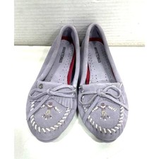 Minnetonka Women's Thunderbird Animikii Moccasins Purple Violet Suede Slip-on 8