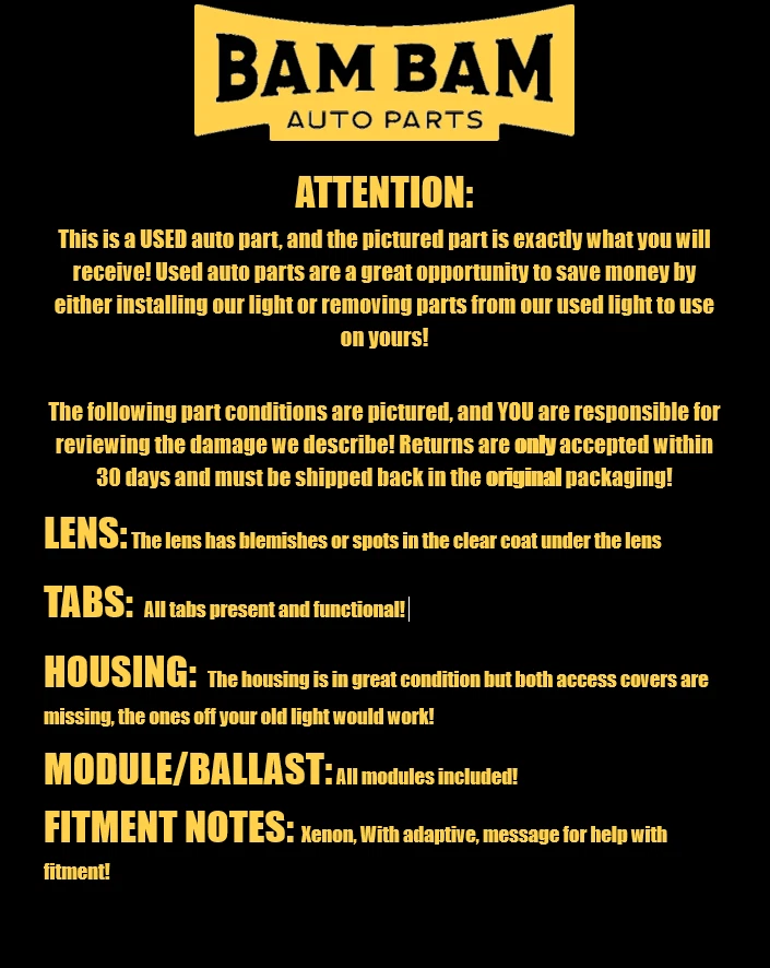 11-13 BMW 528i/535i LH Driver Side Headlamp Assembly OEM — 第 2/4 张图片