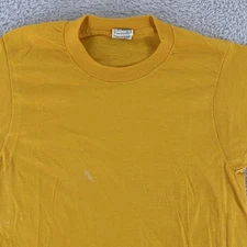Vintage Blank Golden Yellow Screen Stars Shirt Mens XXS Single Stitch 80s Tee