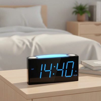 Multi-Functional Alarm Clock with Adjustable Brightness and Soft Volume for Kids
