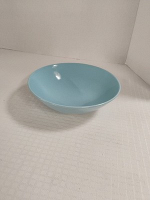 Vintage MCM Aqua Blue Turquoise Pottery Bowl Serving Dish
