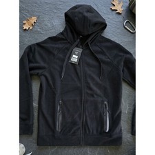 NWT Full-Zip Hooded Sweatshirt with Zipper Pockets, Men's Black