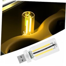 LED Car Interior Light, Touch Control USB Night Lamp, Retro Style Yellow Light