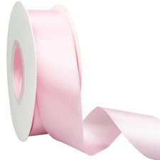 Double Faced Pink Satin Ribbon 1 inch x Continuous 25 Yards - Pink Ribbons fo...
