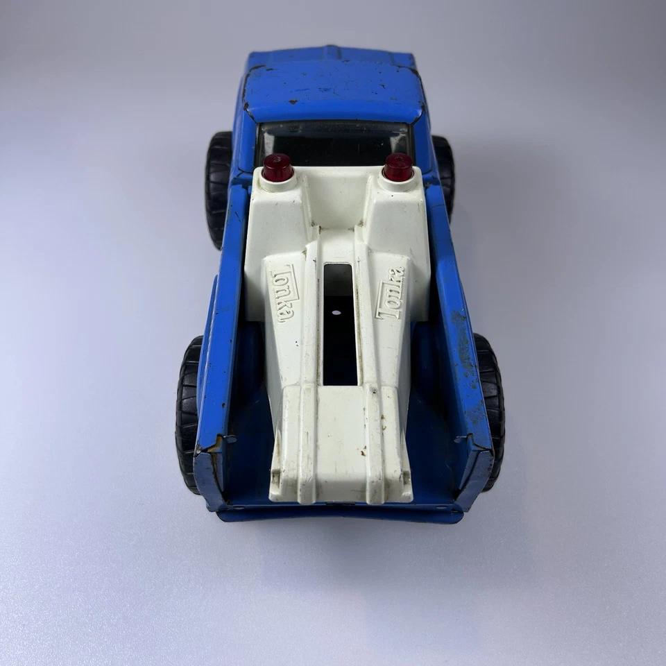 Camión de remolque vintage Tonka azul #11062 MR-970 acero prensado hecho en EE. UU. LEER Foto 4 de 4