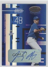 2005 Leaf Certified Materials Mirror Blue Signatures Jeremy Affeldt Auto 0o9