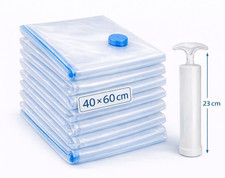 Vakuumbeutel 40x60cm Set mit Handpumpe Platzs...