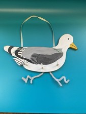 Handmade Wooden Painted Seagull Hook
