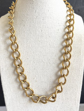 Vintage Signed And Patented Napier Goldtone Link Chain Necklace