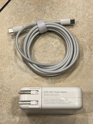 OEM Genuine APPLE A1719 87W USB-C Power AC Adapter MacBook Charger! Free Cable!