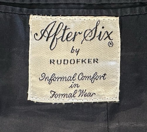 Vintage After Six Rudofker Tuxedo Suit Jacket Mens Size 44 Black Shawl 1 Button - Bild 2 von 5