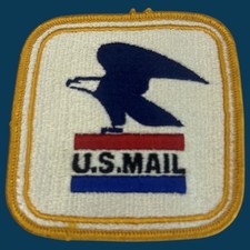 Vintage USPS US Mail Eagle Logo Patch United States Post Office 3.25”x3.25”