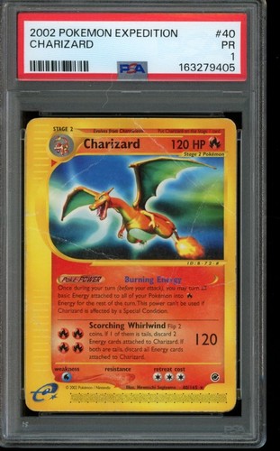PSA 1 POOR Pokemon Charizard Expedition Base Set 40/165
