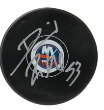 DAVID RITTICH NEW YORK ISLANDERS GOALIE NHL SIGNED AUTOGRAPHED LOGO PUCK COA