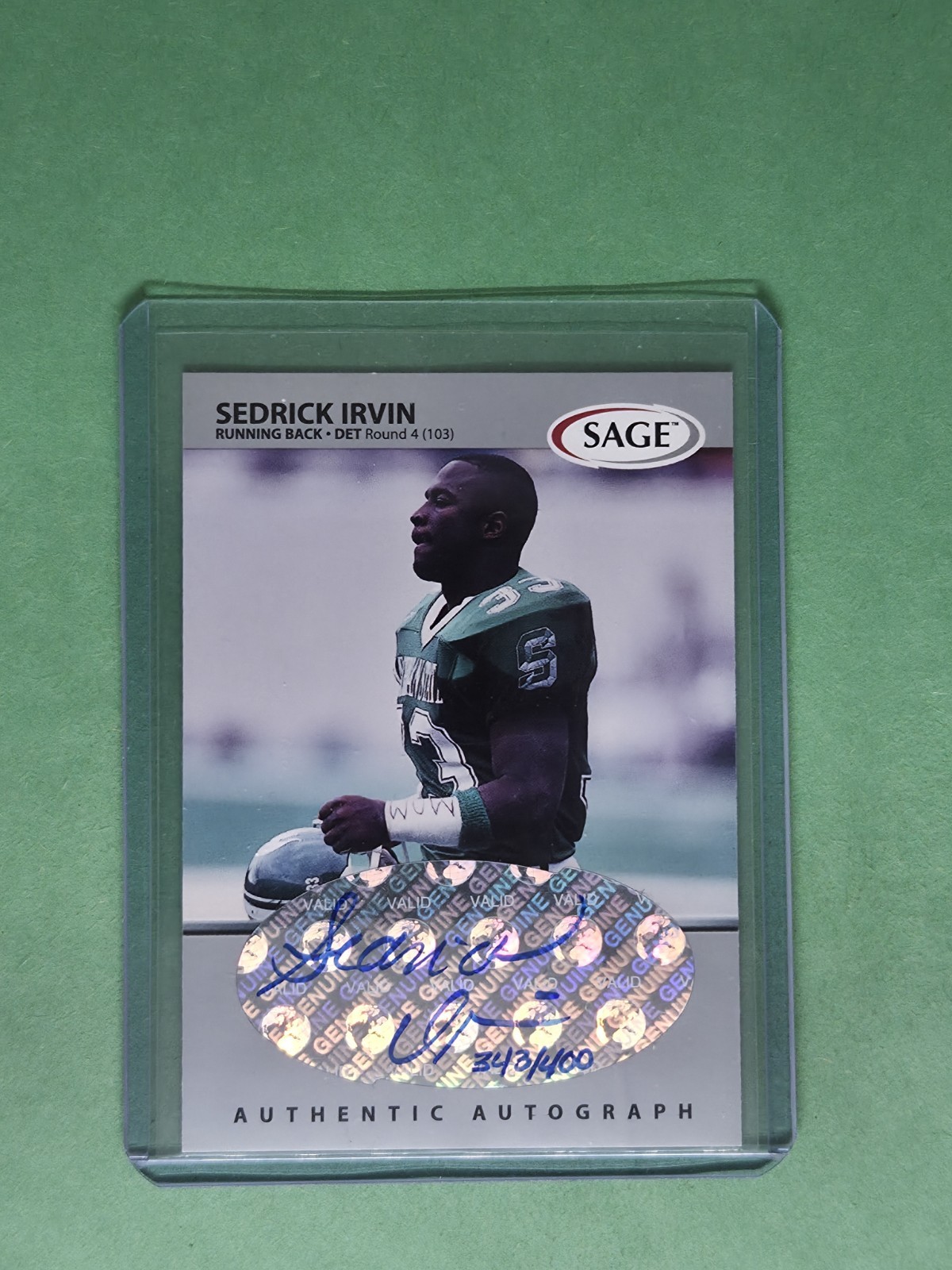 Sedrick Irvin SA-GE Autographs #A22 Base