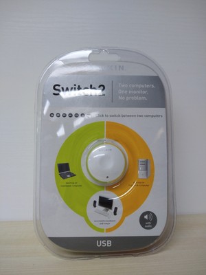 BELKIN Switch2 USB - Zum Klicken zum Umschalten zwischen zwei Computern - Weiß