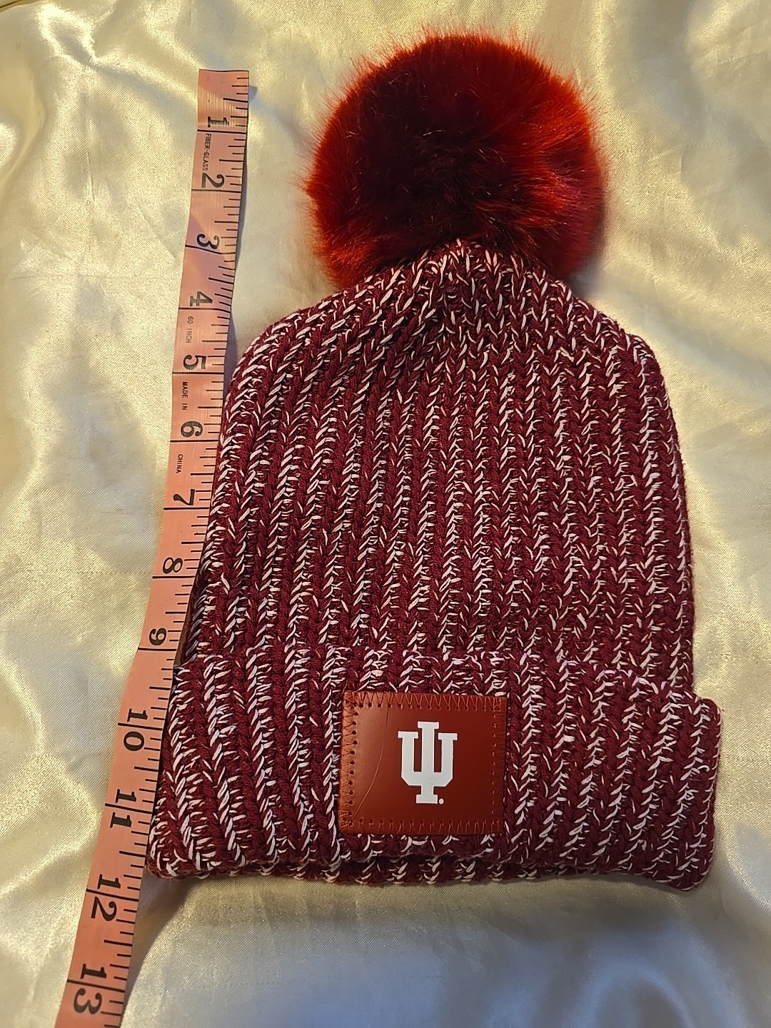 Indiana Hoosiers Hat   Pom Pom  Beanie  NCAA IU