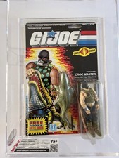 Croc Master GI Joe 1987 Action Figure Vintage MOC CAS 75 Clear Bubble