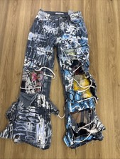 MAC Gladis 26.5? Waist Graffiti Artisan Patchwork Art Flare Custom Jeans Sickkk