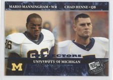 2008 Press Pass Teammates Blue Reflectors Mario Manningham Chad Henne #93 9cq