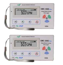 Two GQ GMC-300E+V4 Nuclear Radiation Detector Data logger Beta Gamma detection