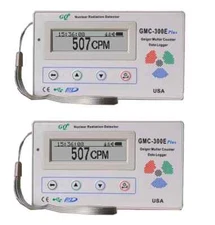 Two GQ GMC-300E+V4 Nuclear Radiation Detector Data logger Beta Gamma detection