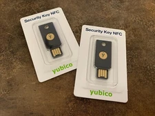 2 Pack - Security Key NFC by Yubico -  Black, FIDO - USB-A - Authentication