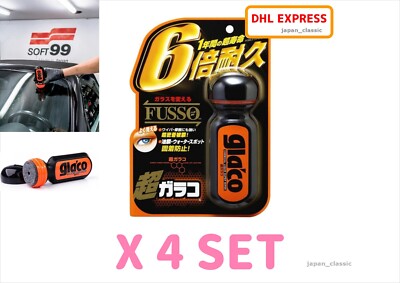 SOFT99 CHO GLACO ROLL-ON WINDSHIELD GLASS LONG WATER RAIN REPELLENT 70ml X 4 SET