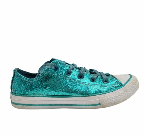 teal glitter converse