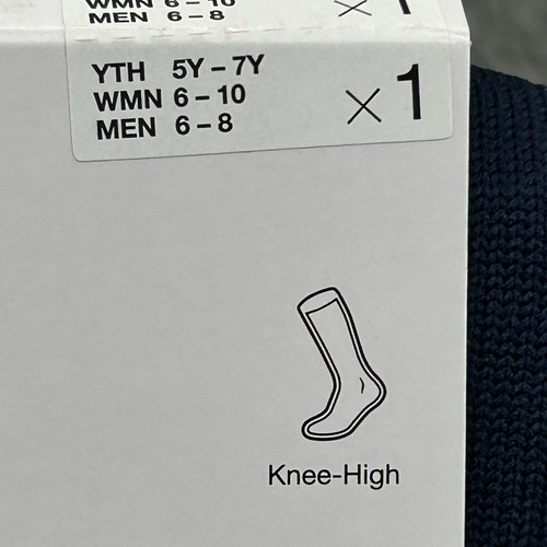 Nike Socks Boys Medium Dri Fit Classic Knee High Soccer Sock Blue White Logo - Picture 5 of 10