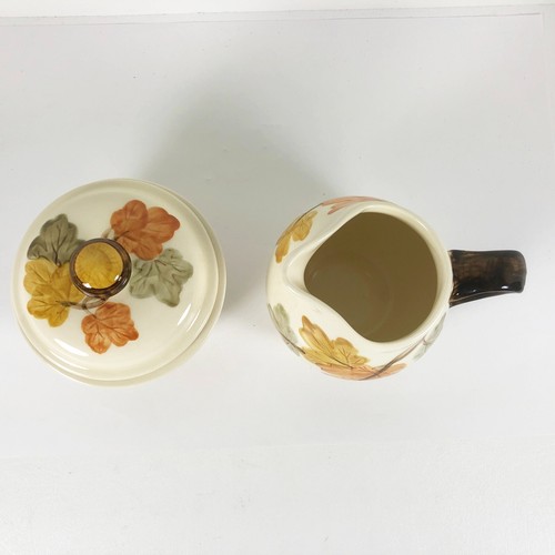 Vintage Franciscan October Autumn Fall Leaves Creamer and Covered Sugar Bowl Set - Picture 5 of 6