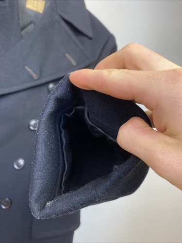 Gieves Savile Row (38) Bespoke Double Breasted 1950 Military Overcoat Jacket - Picture 6 of 23