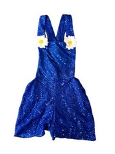 Girl's Weissman SC Small Blue Sequin Daisies Dance Jazz Tap Costume Pageant