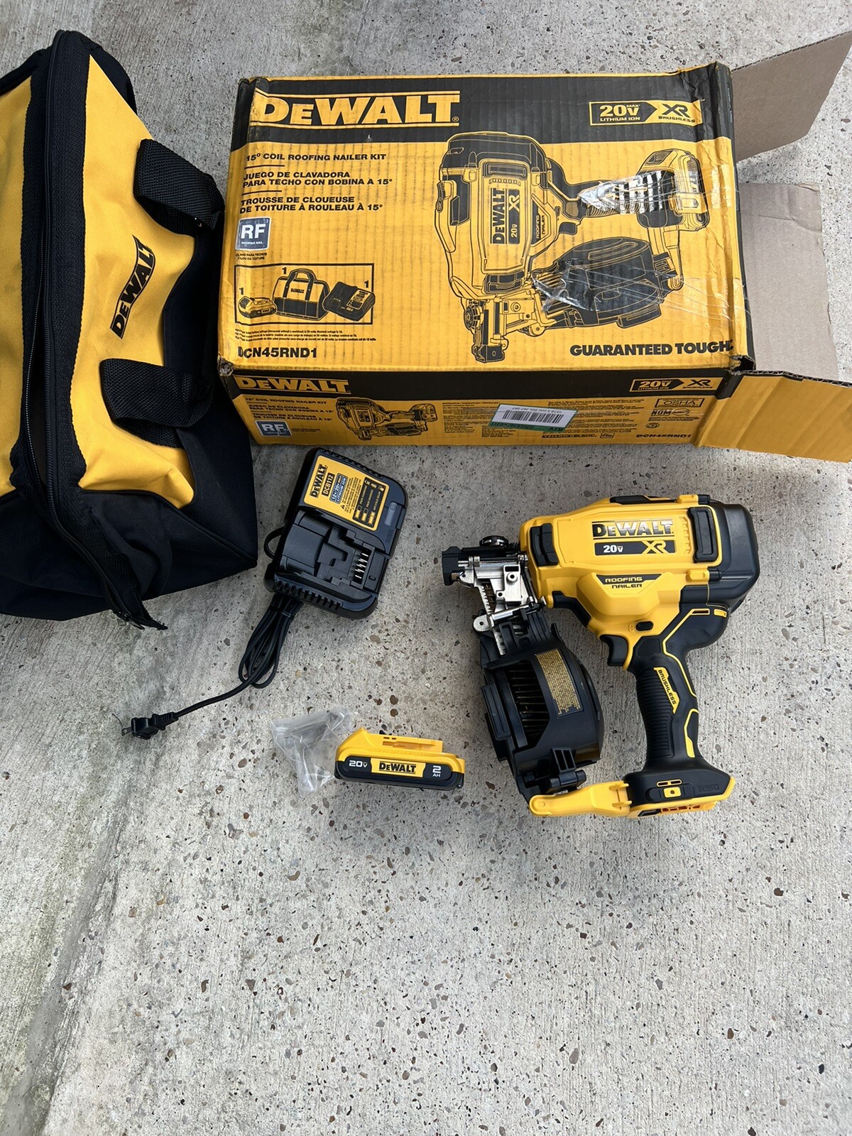 15 Degree Dewalt Coil Nail Gun Battery Nailer Kit Dewalt Shingle