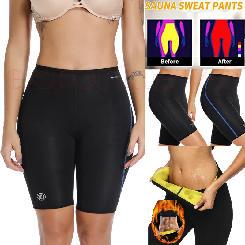 US Sweat Sauna Pants Thermo Body Shaper Waist Trainer Gym Suit