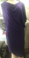 Kris Jenner Kollection Women Purple Casual Dress Med Rayon super soft stretchy