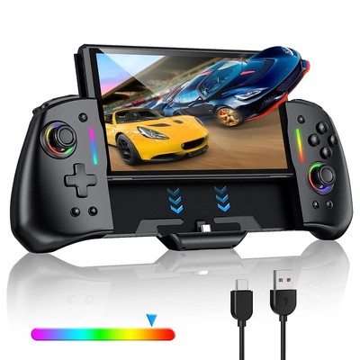 Enhanced Controller for Switch/Switch OLED,Adjustable LED Light,Ergonomic Design