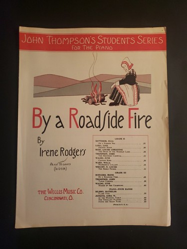 BY A ROADSIDE FIRE - Vintage 1936 Sheet Music