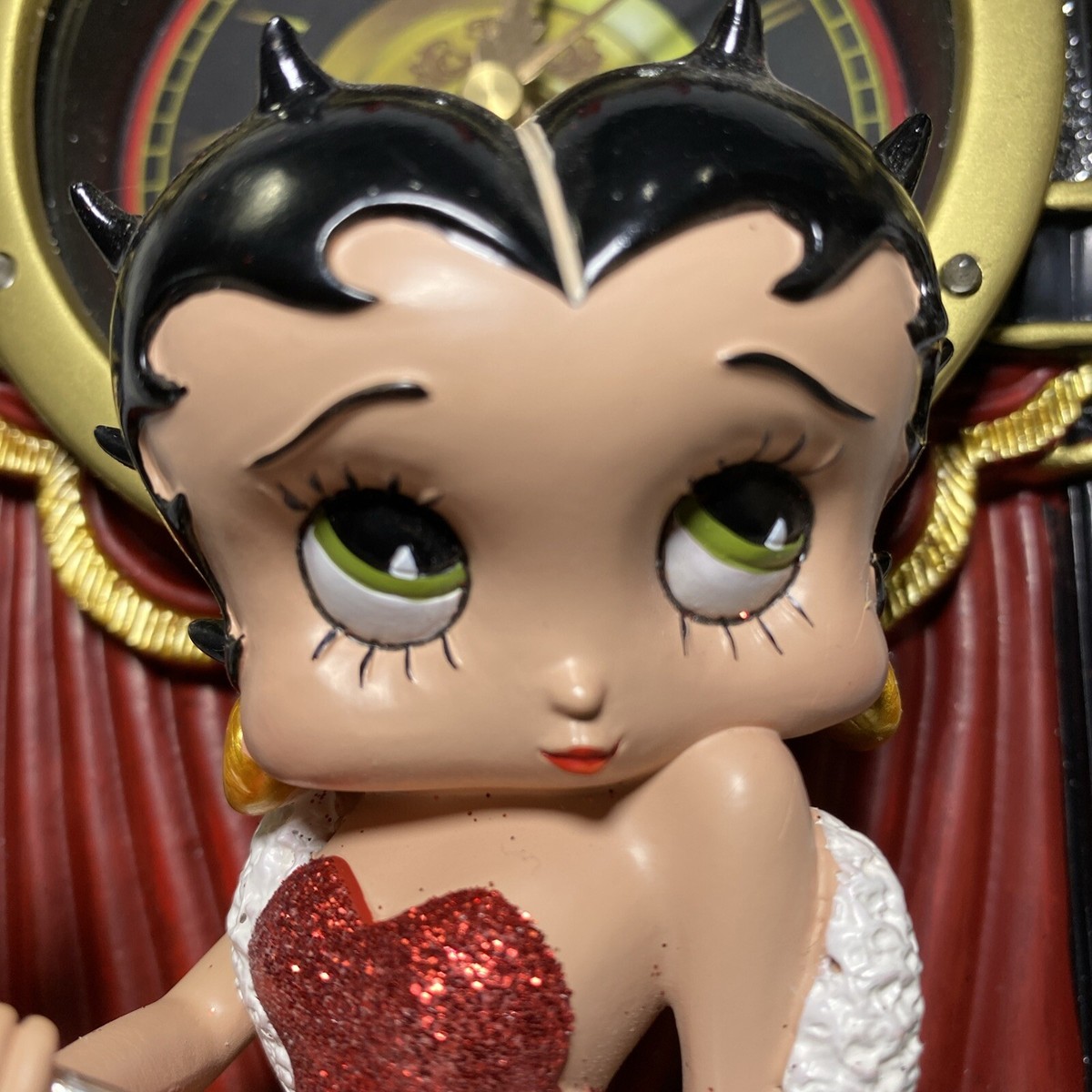 The Bradford exchange sculpted Betty Boop Cuckoo Clock With Lights