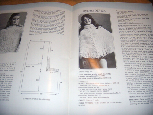 2 BERNAT Sweater Knitting Pattern Book IRISH / W Vol 206-193 1972-&-74 46 Pages - Picture 5 of 6